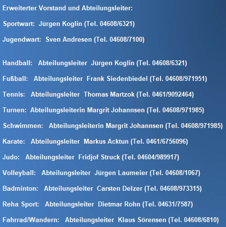 HSV Abteilungen